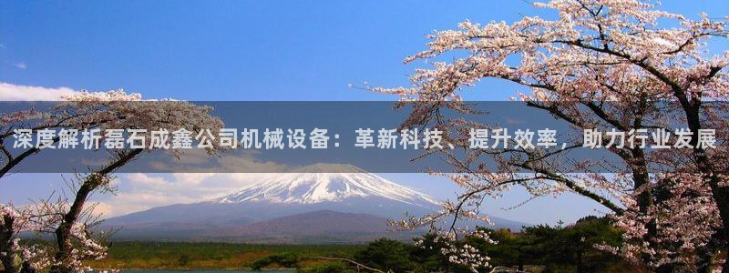 杏盛平台：深度解析磊石成鑫公司机械设备：革新科技、提升效率，助力行业发展