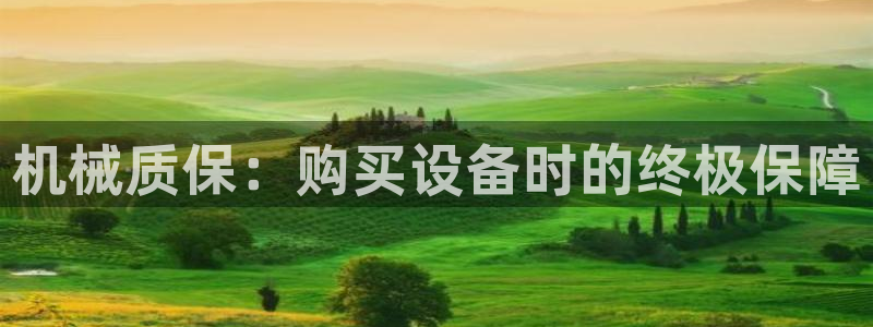 杏盛代理：机械质保：购买设备时的终极保障
