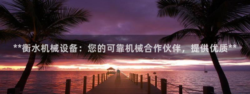 杏盛平台官网注册登录：**衡水机械设备：您的可靠机械合作伙伴，提供优质**