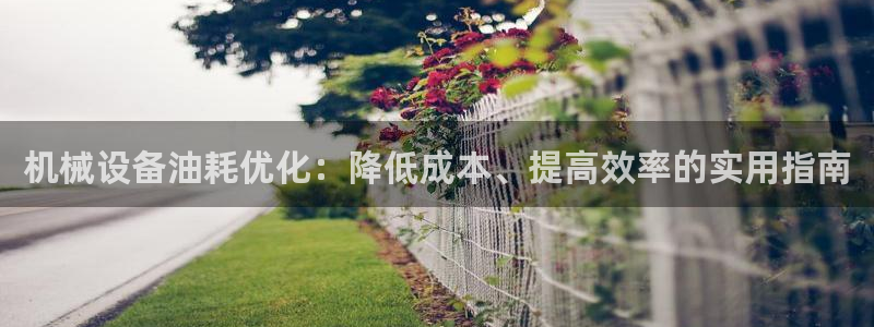 杏盛平台官网注册登录：机械设备油耗优化：降低成本、提高效率的实用指南