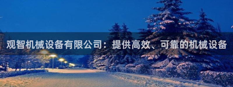 杏盛平台：观智机械设备有限公司：提供高效、可靠的机械设备