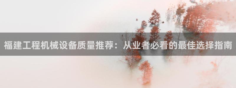杏盛代理：福建工程机械设备质量推荐：从业者必看的最佳选择指南