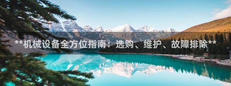 杏盛平台登录：**机械设备全方位指南：选购、维护、故障排除**