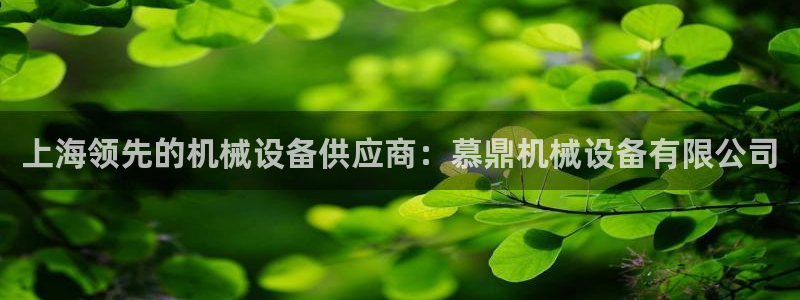 杏盛官网：上海领先的机械设备供应商：慕鼎机械设备有限公司
